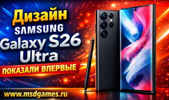 Дизайн Samsung Galaxy S26 Ultra показали впервые